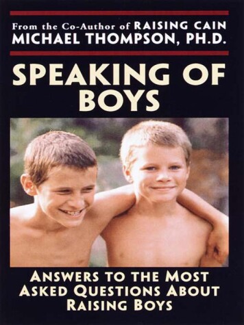 Book cover for Speaking of Boys