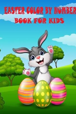 Cover of easter color by number book for kids