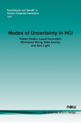 Cover of Modes of Uncertainty in HCI