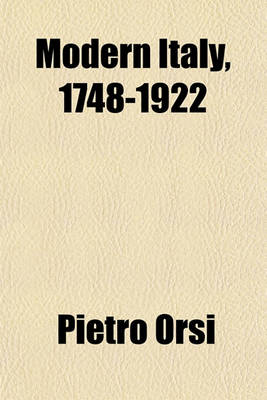 Book cover for Modern Italy, 1748-1922