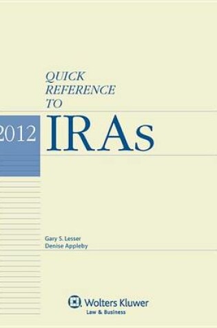 Cover of Quick Reference to Iras, 2012 Edition