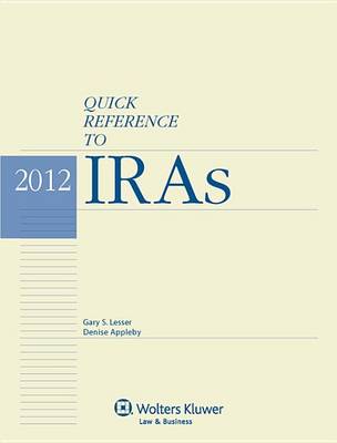 Book cover for Quick Reference to Iras, 2012 Edition