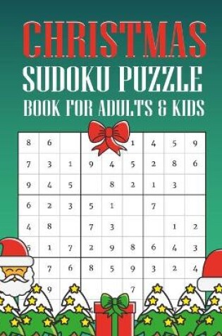 Cover of Christmas Sudoku Puzzle Book for Adults & Kids