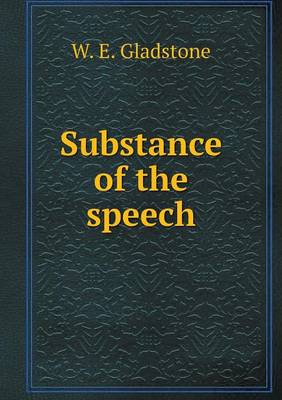 Book cover for Substance of the speech