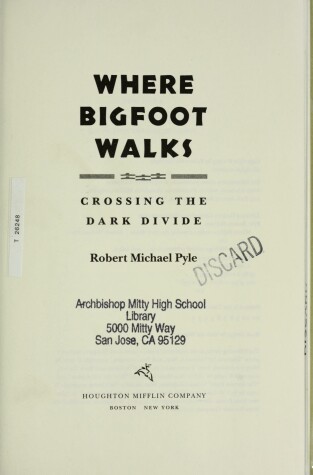 Book cover for Where Bigfoot Walks