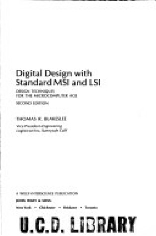 Cover of Digital Design with Standard Medium Scale Integration and Large Scale Integration