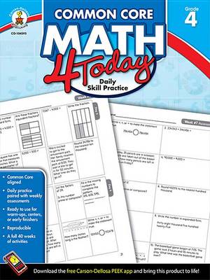 Book cover for Common Core Math 4 Today, Grade 4