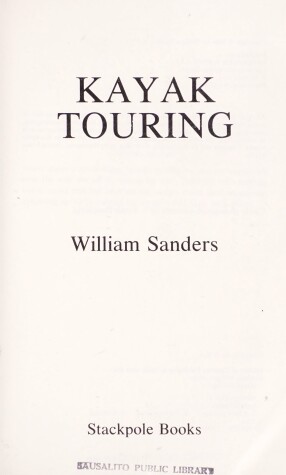 Book cover for Kayak Touring