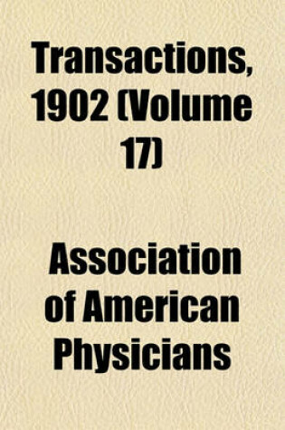 Cover of Transactions, 1902 (Volume 17)