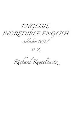 Book cover for English, Incredible English Addendum IV/IV