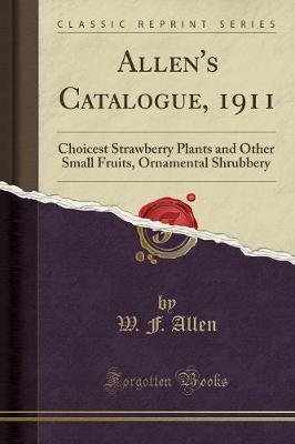 Book cover for Allen's Catalogue, 1911