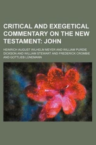 Cover of Critical and Exegetical Commentary on the New Testament; John