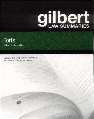 Book cover for Gilbert Law Summ on Torts 23d