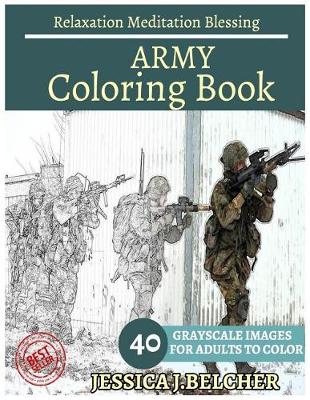 Book cover for Army Coloring Book for Adults Relaxation Meditation Blessing