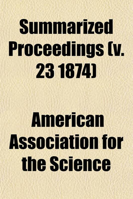 Book cover for Summarized Proceedings (V. 23 1874)