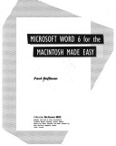 Book cover for Microsoft Word for the Macintosh Made Easy