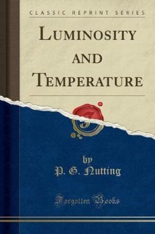 Cover of Luminosity and Temperature (Classic Reprint)