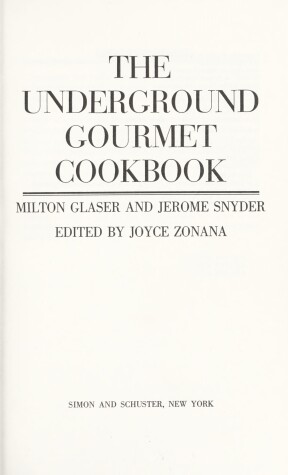 Book cover for The Underground Gourmet Cookbook