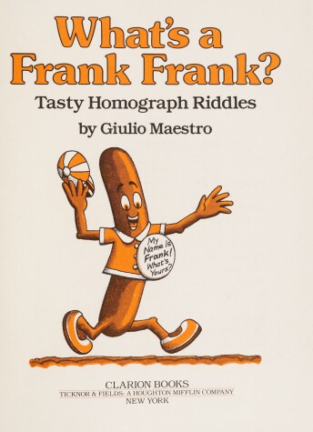 Book cover for What's a Frank Frank?