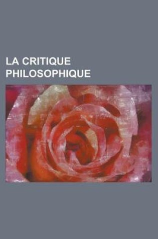 Cover of La Critique Philosophique