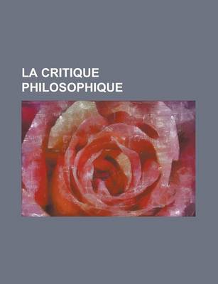 Book cover for La Critique Philosophique