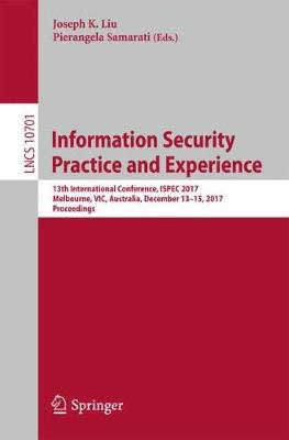 Book cover for Information Security Practice and Experience