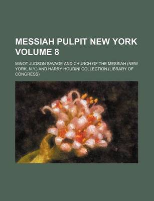 Book cover for Messiah Pulpit New York Volume 8