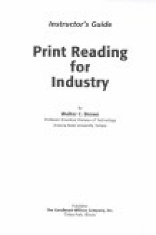 Cover of Print Reading for Industry Instructor's Guide