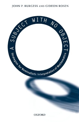 Book cover for A Subject With No Object
