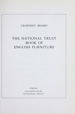 Cover of The National Trust Book of English Furniture