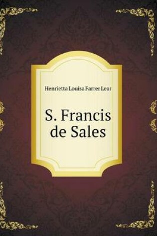 Cover of S. Francis de Sales