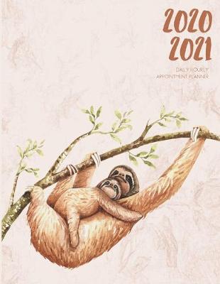 Book cover for Daily Planner 2020-2021 Watercolor Sloth Cub 15 Months Gratitude Hourly Appointment Calendar