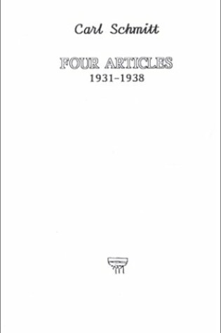 Cover of Four Articles, 1931-1938