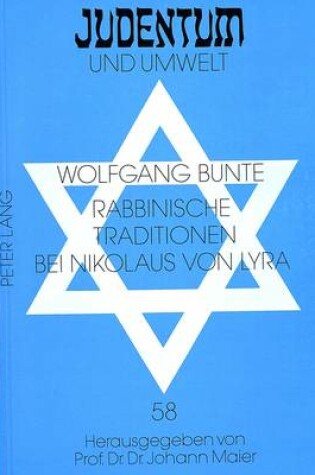 Cover of Rabbinische Traditionen Bei Nikolaus Von Lyra