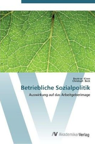 Cover of Betriebliche Sozialpolitik