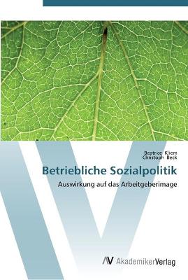 Book cover for Betriebliche Sozialpolitik