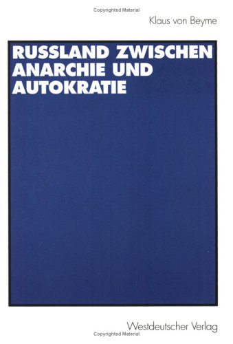 Book cover for Russland Zwischen Anarchie Und Autokratie