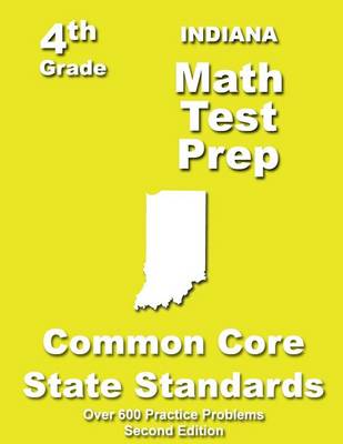 Book cover for Indiana 4th Grade Math Test Prep