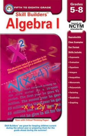 Cover of Skill Builders Algebra Grades 5-8