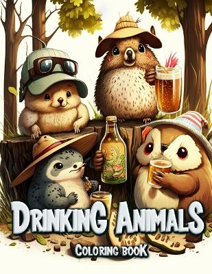 Book cover for Drinking Animals Coloring Book