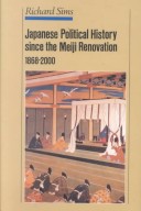 Book cover for Japanese Political History Since the Meiji Restoration, 1868-2000