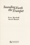 Book cover for Sounding Forth the Trumpet