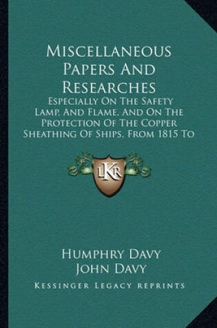 Cover of Miscellaneous Papers and Researches