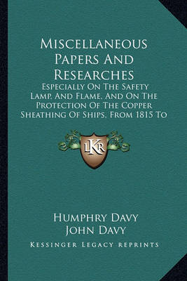 Book cover for Miscellaneous Papers and Researches