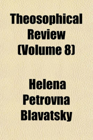 Cover of Theosophical Review (Volume 8)