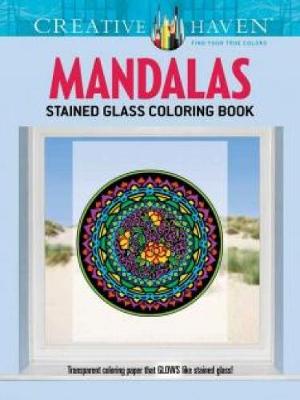 Book cover for Creative Haven Mandalas Stained Glass Coloring Book