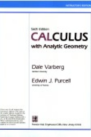 Cover of Calculus Analytic Geometry Aie