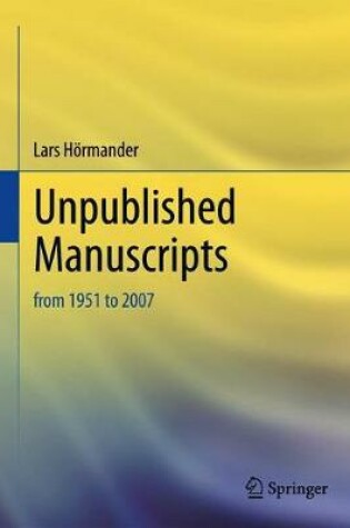 Cover of Unpublished Manuscripts