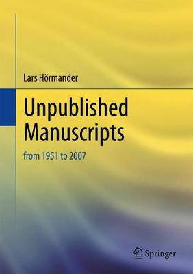 Book cover for Unpublished Manuscripts