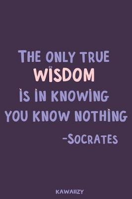 Book cover for The Only True Wisdom Is in Knowing You Know Nothing - Socrates